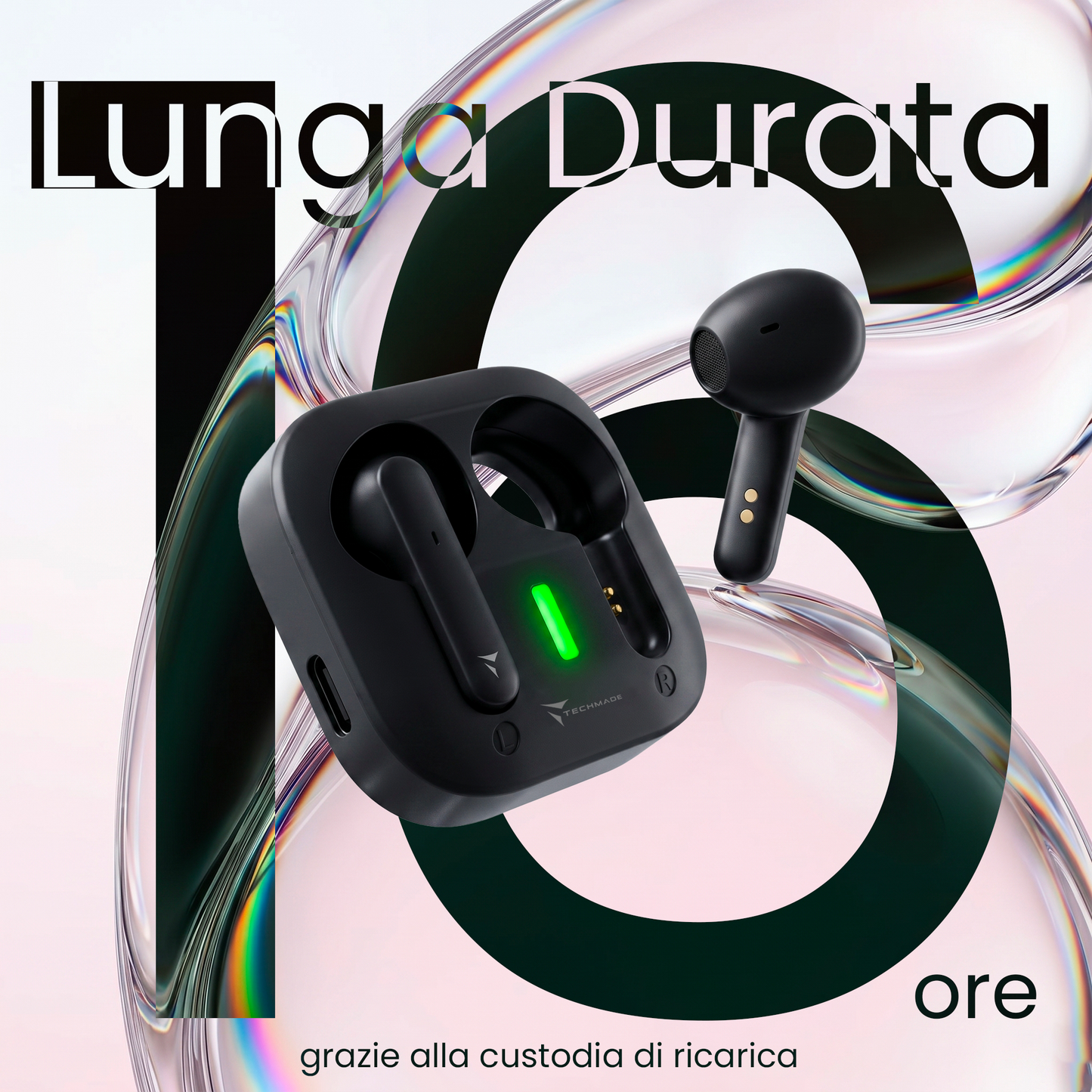 In-Ear Bluetooth Earbuds XM201 - with Charging Case - AI Translation