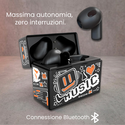 In-Ear Bluetooth Earbuds XM201 - with Charging Case - AI Translation