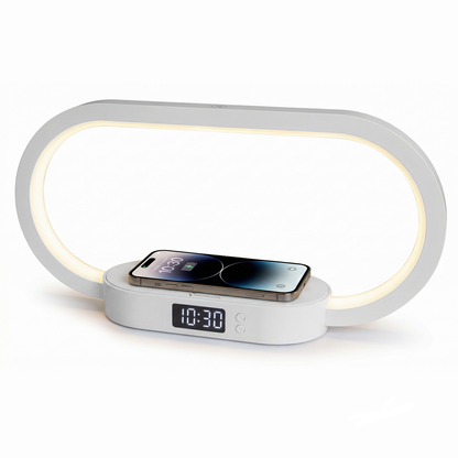 Lampada Orologio con Ricarica Wireless - 15W
