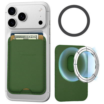 MagSafe Compatible Slim Wallet - Holds up to 3 cards, with Adapter Ring (Classic & Jeans Pattern)