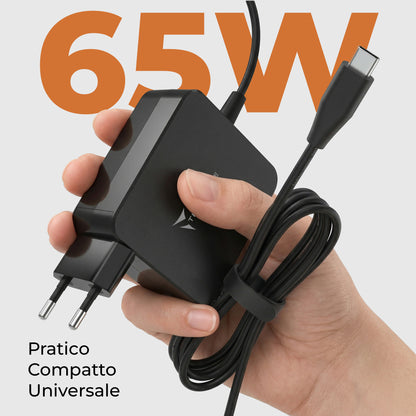 Caricatore Universale per Laptop, Tablet, Telefoni - Tipo C - 65W