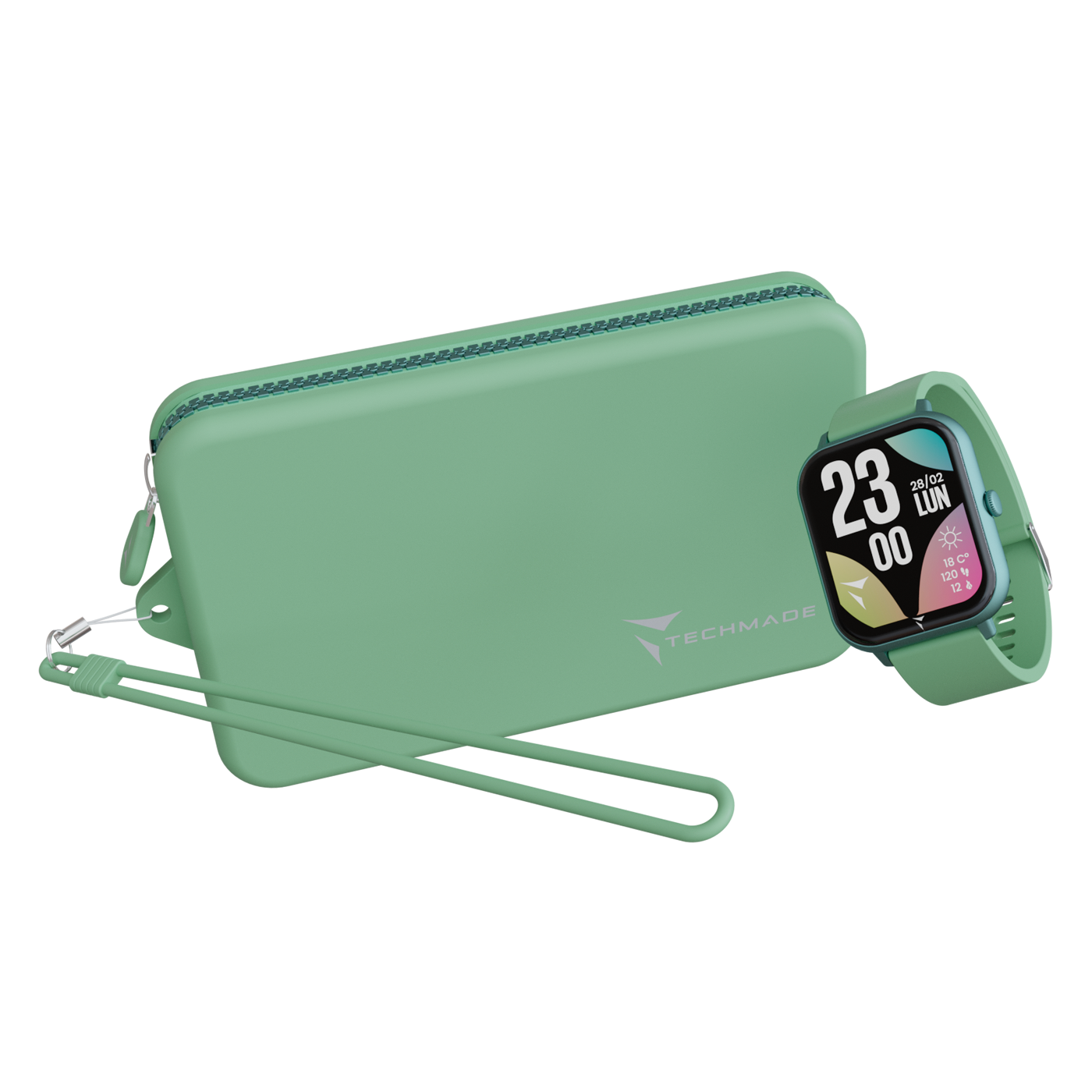 Smartwatch Glow with Phone and SOS Function - Bundle Pack with Pouch