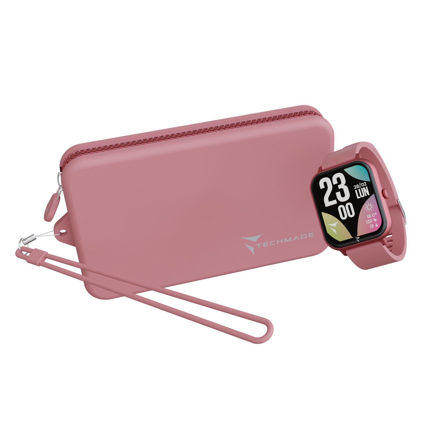 Smartwatch Glow with Phone and SOS Function - Bundle Pack with Pouch
