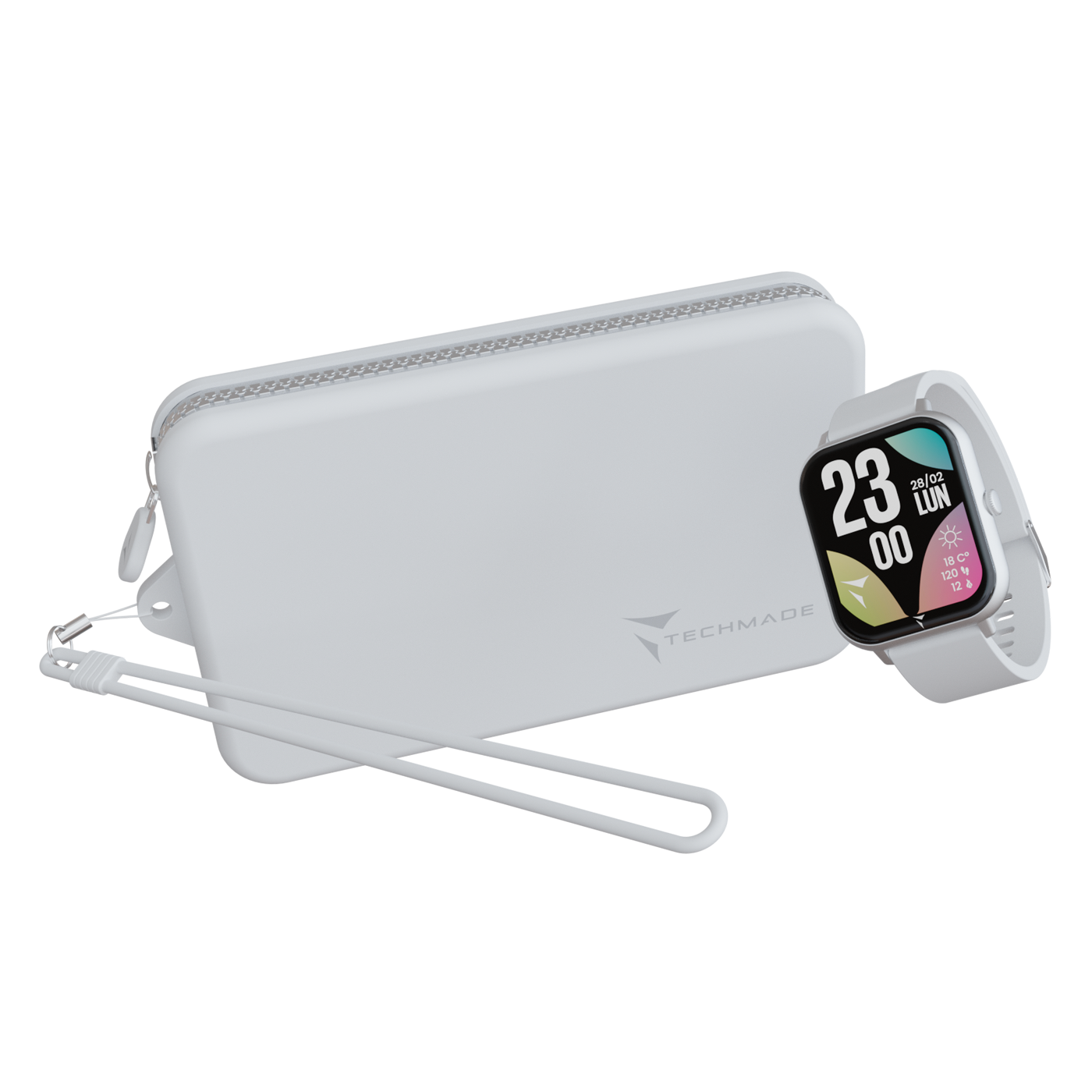 Smartwatch Glow with Phone and SOS Function - Bundle Pack with Pouch