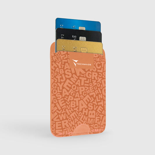 Slim Wallet compatibile MagSafe - Fino a 3 carte, con Anello adattatore (Pattern Write)
