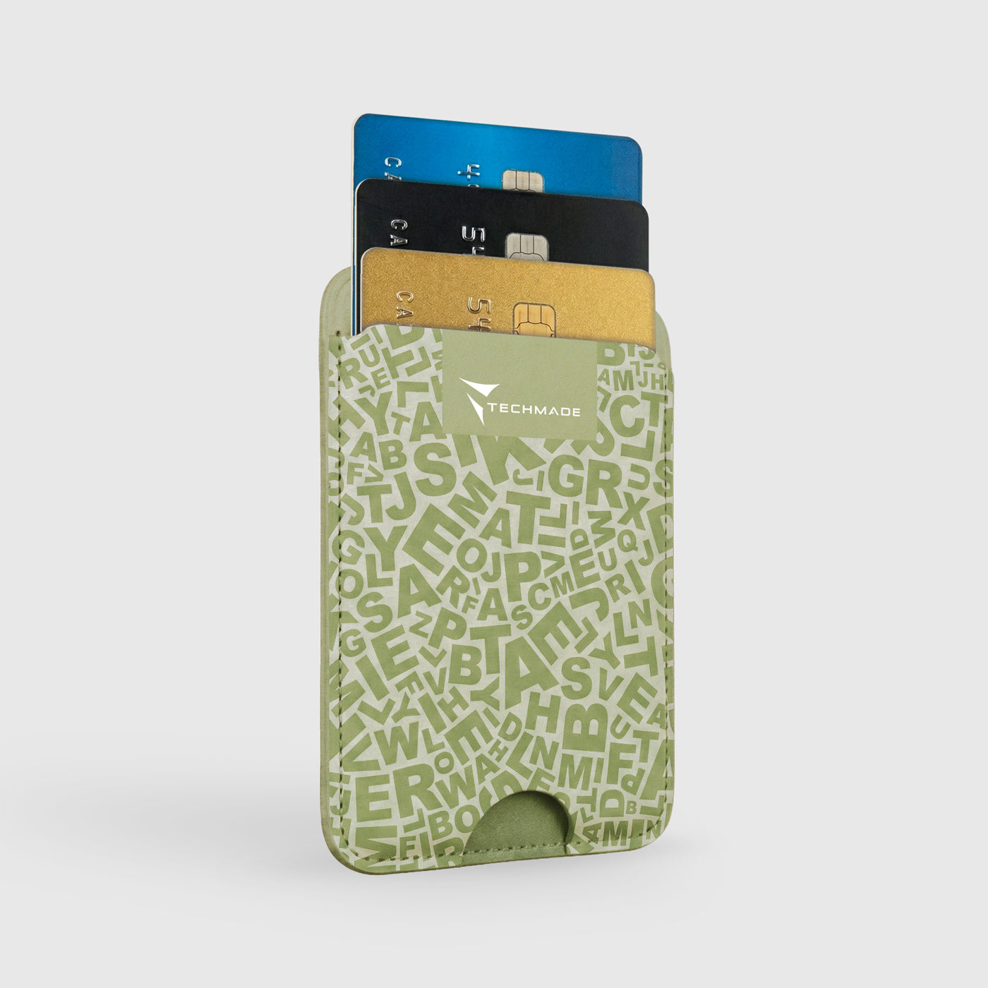 Slim Wallet compatibile MagSafe - Fino a 3 carte, con Anello adattatore (Pattern Write)