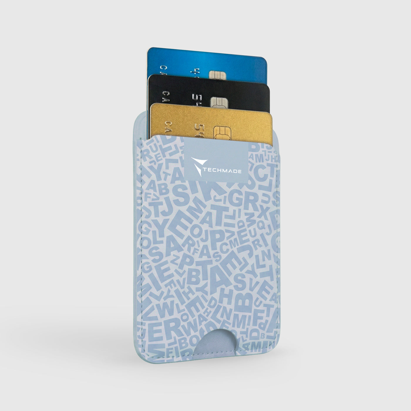 Slim Wallet compatibile MagSafe - Fino a 3 carte, con Anello adattatore (Pattern Write)