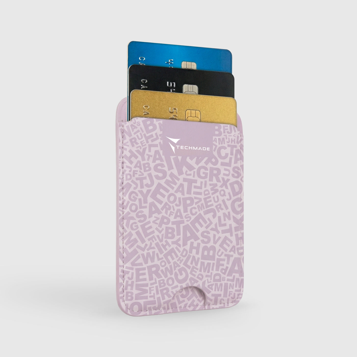 Slim Wallet compatibile MagSafe - Fino a 3 carte, con Anello adattatore (Pattern Write)