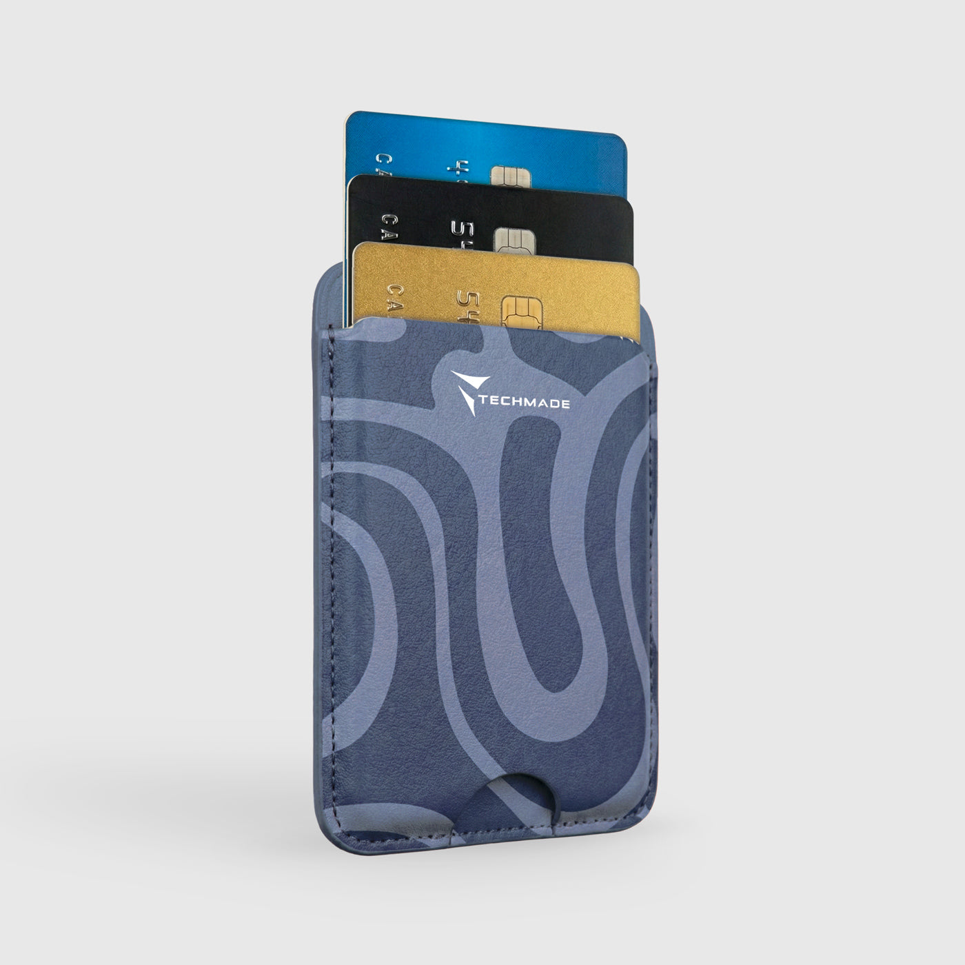 MagSafe Compatible Slim Wallet - Holds up to 3 Cards, with Adapter Ring (Liquid Pattern)