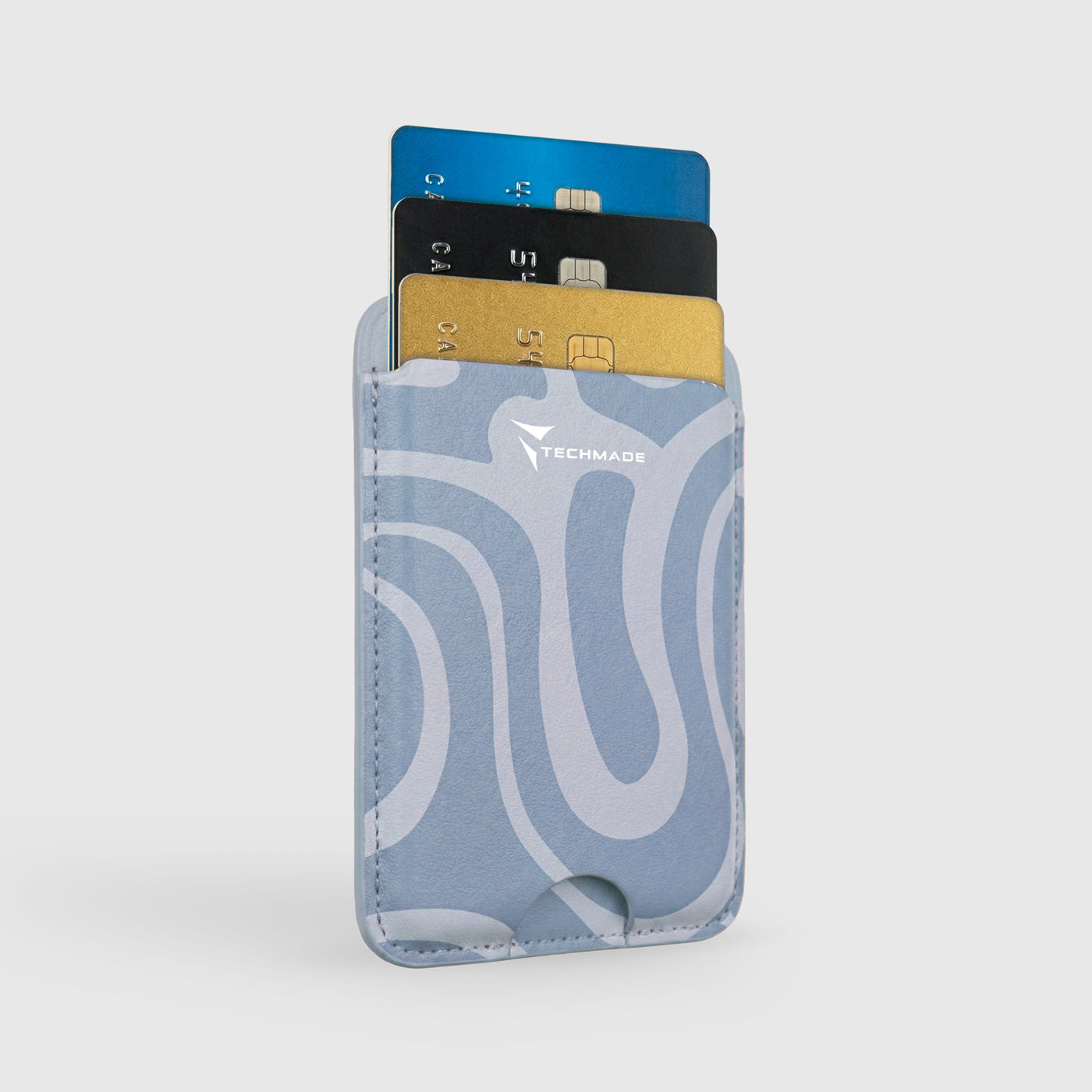 MagSafe Compatible Slim Wallet - Holds up to 3 Cards, with Adapter Ring (Liquid Pattern)
