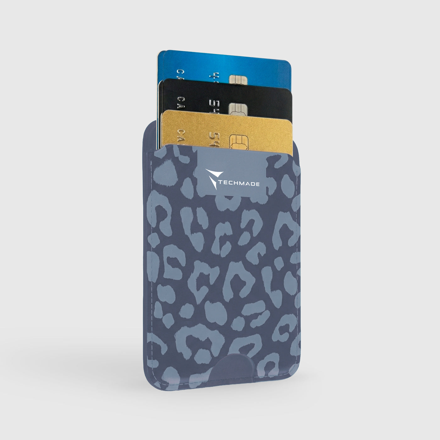 MagSafe Compatible Slim Wallet - Up to 3 Cards, with Adapter Ring (Animal Print)