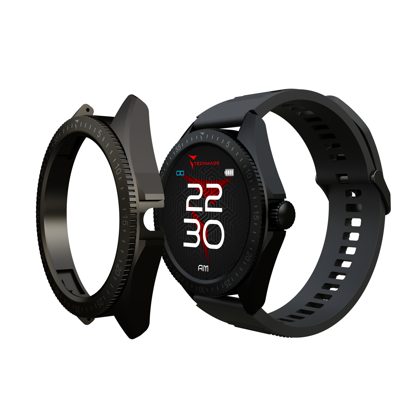 Smartwatch Rocks 2.0 with Phone and SOS Function - Bundle Pack with Earbuds