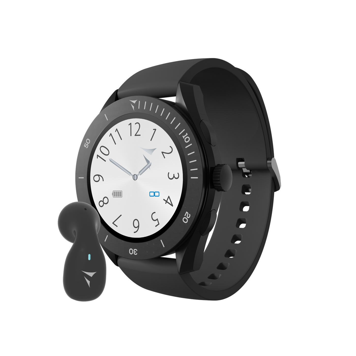 Smartwatch Young with Phone and SOS Function - Bundle Pack with Single Earphone