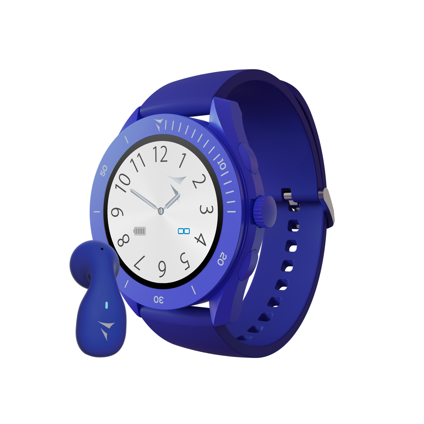 Smartwatch Young with Phone and SOS Function - Bundle Pack with Single Earphone