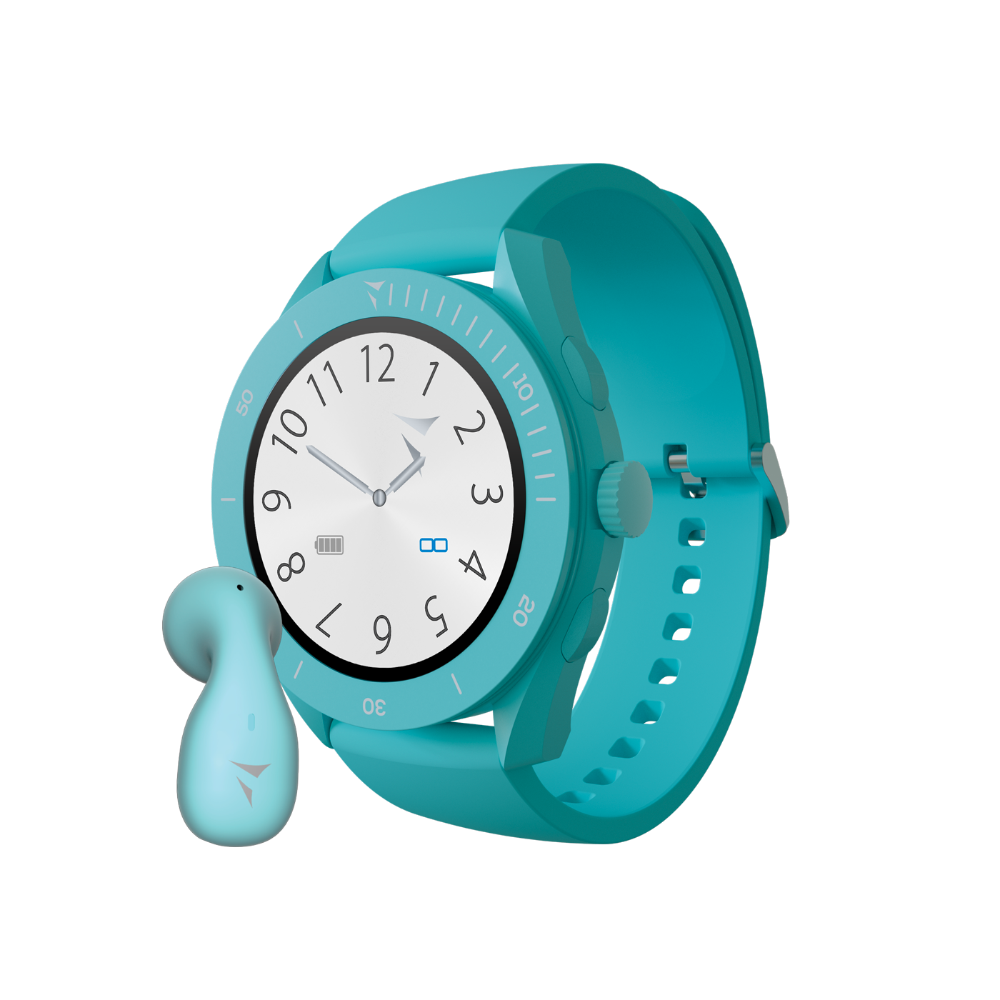 Smartwatch Young with Phone and SOS Function - Bundle Pack with Single Earphone