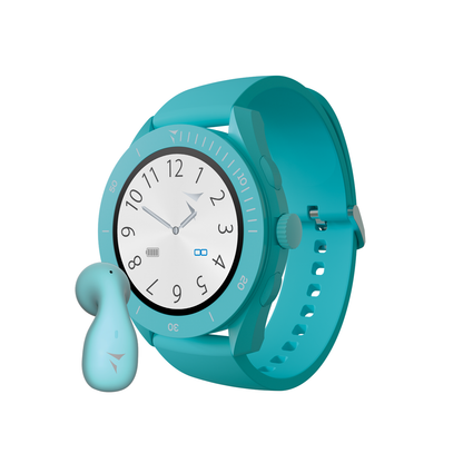 Smartwatch Young with Phone and SOS Function - Bundle Pack with Single Earphone