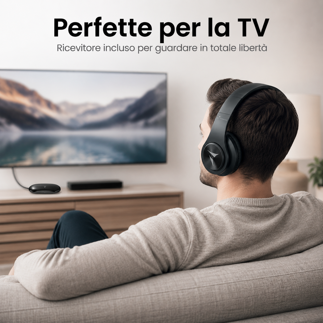 Wireless TV Headphones - with dedicated Transmitter