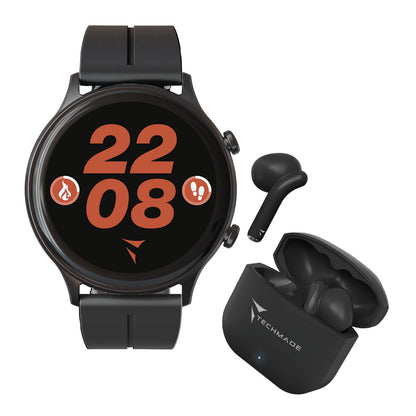 Smartwatch Dynamic 2.0 with Phone and SOS Function - Bundle Pack with Earbuds