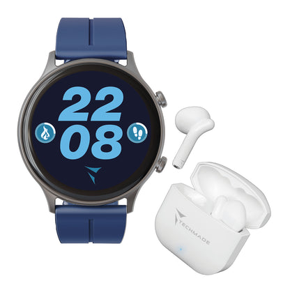 Smartwatch Dynamic 2.0 with Phone and SOS Function - Bundle Pack with Earbuds