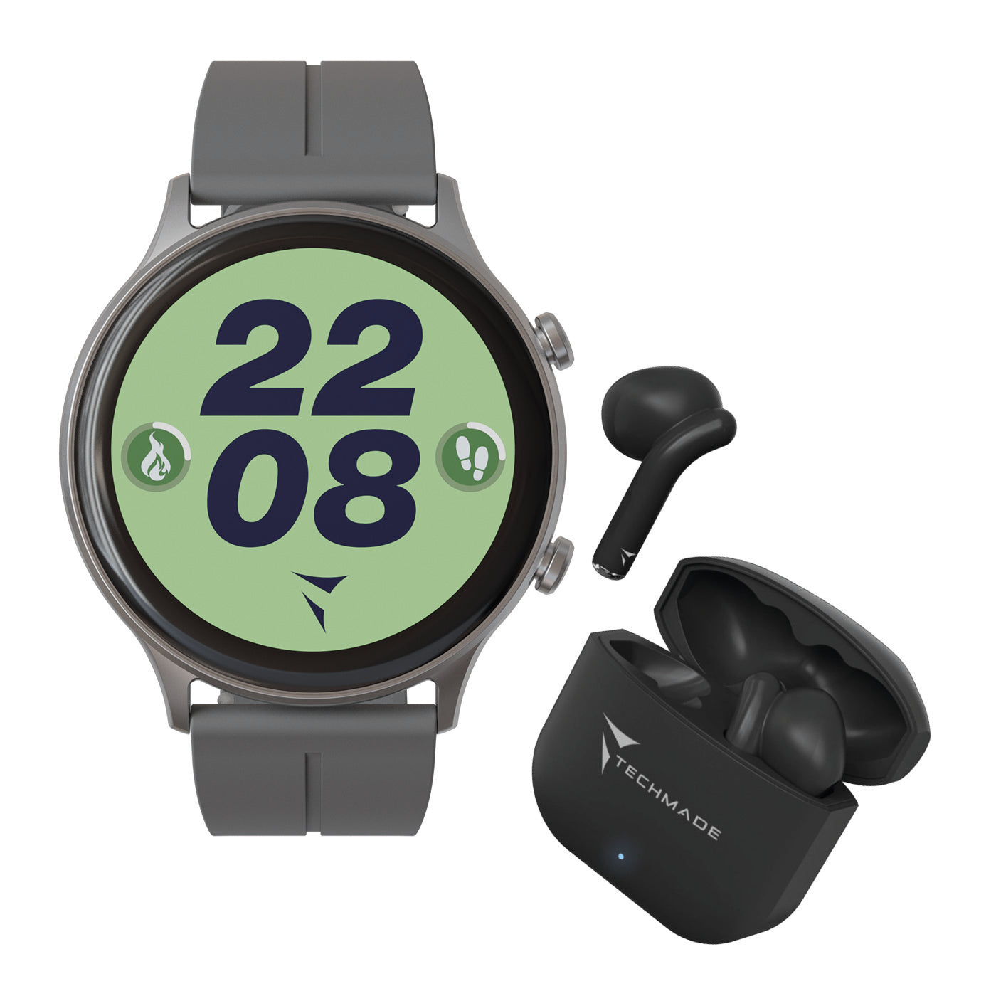 Smartwatch Dynamic 2.0 with Phone and SOS Function - Bundle Pack with Earbuds