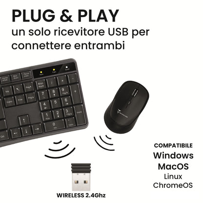 Wireless Keyboard and Mouse Kit - KM001
