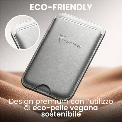 MagSafe Compatible Slim Wallet - Holds up to 3 cards, with Adapter Ring (Classic & Jeans Pattern)