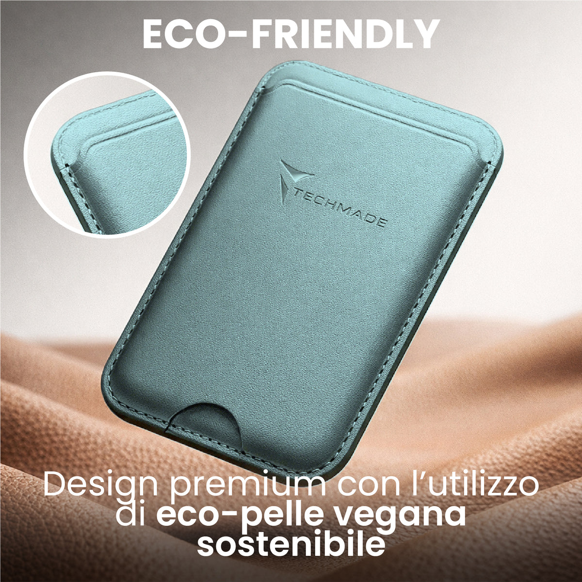 MagSafe Compatible Slim Wallet - Holds up to 3 cards, with Adapter Ring (Classic & Jeans Pattern)