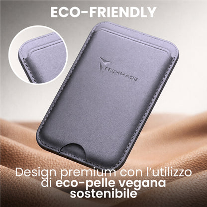 MagSafe Compatible Slim Wallet - Holds up to 3 cards, with Adapter Ring (Classic & Jeans Pattern)