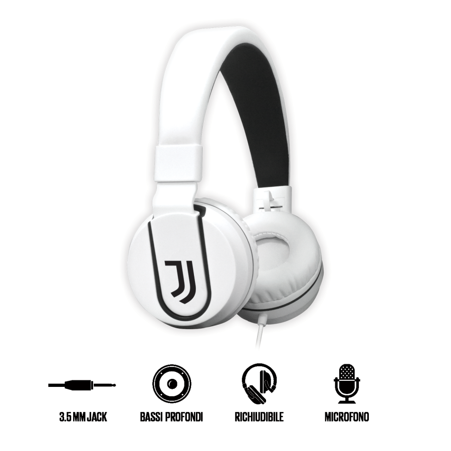 Headphones with AUX cable and USB-C adapter - Juventus
