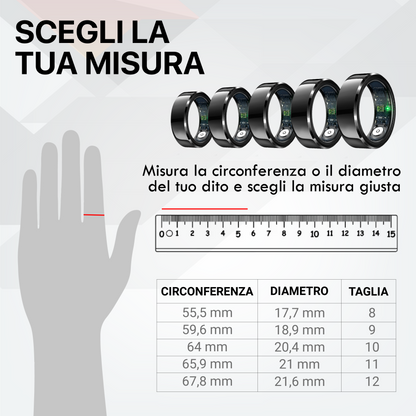 Smat Ring Nexa - Fitness Tracker Bluetooth - per iOS e Android