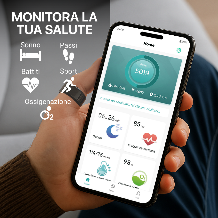 Smat Ring Nexa - Fitness Tracker Bluetooth - per iOS e Android