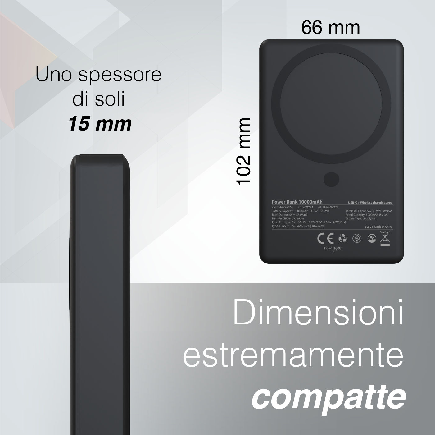 Wireless Charging Power Bank - 5000mAh / 10000mAh - Milan